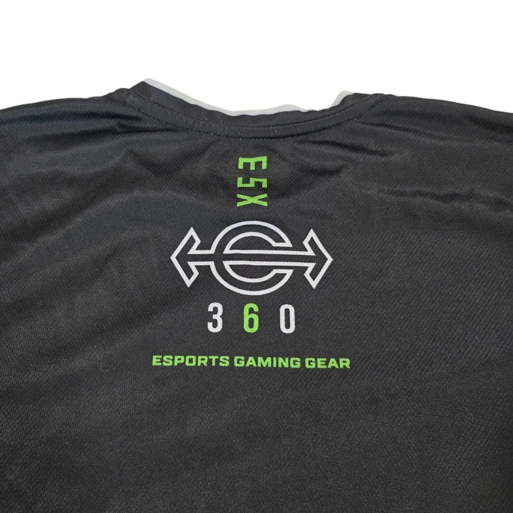 ESX360‎ Pullover Shirt Boys Black Green 10-12 Short Sleeve Graphic Print Gaming